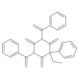 1,3-Dibenzoyl-5-ethyl-5-phenylbarbituric acid Structure