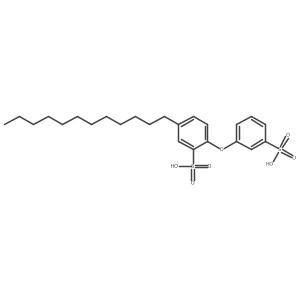 5-Dodecyl-2-(3-sulfophenoxy)benzenesulfonic acid结构式
