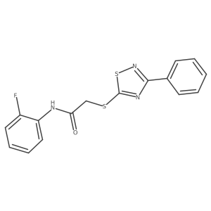 N-(2-fluorophenyl)-2-((3-phenyl-1,2,4-thiadiazol-5-yl)thio)acetamide Structure