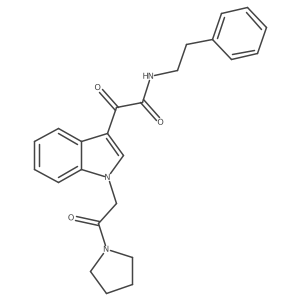 2-oxo-2-(1-(2-oxo-2-(pyrrolidin-1-yl)ethyl)-1H-indol-3-yl)-N-phenethylacetamide Structure