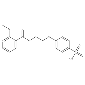 2-(4-Sulfamoylphenoxy)ethyl 2-(methylsulfanyl)pyridine-3-carboxylate Structure