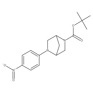 5-(4-Nitrophenyl)-2,5-diazabicyclo[2.2.1]heptane-2-carboxylic acid tert-butyl ester结构式