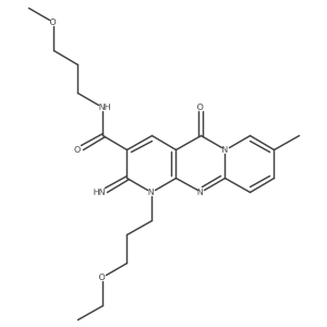 1-(3-ethoxypropyl)-2-imino-N-(3-methoxypropyl)-8-methyl-5-oxo-1,5-dihydro-2H-dipyrido[1,2-a:2',3'-d]pyrimidine-3-carboxamide结构式