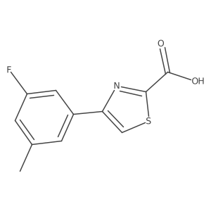 4-(3-Fluoro-5-methyl-phenyl)-thiazole-2-carboxylic acid结构式