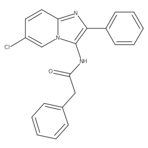N-{6-chloro-2-phenylimidazo[1,2-a]pyridin-3-yl}-2-phenylacetamide结构式