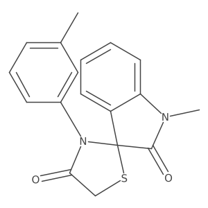 1-Methyl-3'-(3-methylphenyl)-1,2-dihydrospiro[indole-3,2'-[1,3]thiazolidine]-2,4'-dione Structure