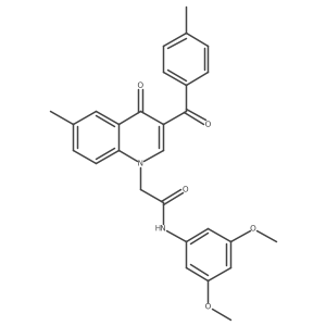 N-(3,5-dimethoxyphenyl)-2-(6-methyl-3-(4-methylbenzoyl)-4-oxoquinolin-1(4H)-yl)acetamide Structure
