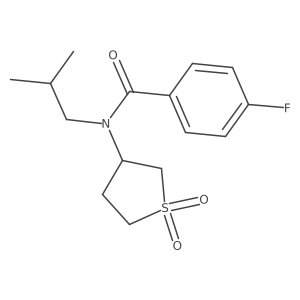 N-(1,1-dioxidotetrahydrothiophen-3-yl)-4-fluoro-N-isobutylbenzamide结构式