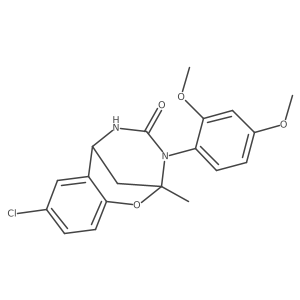 8-chloro-3-(2,4-dimethoxyphenyl)-2-methyl-5,6-dihydro-2H-2,6-methanobenzo[g][1,3,5]oxadiazocin-4(3H)-one Structure