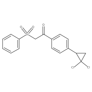 1-[4-(2,2-Dichlorocyclopropyl)phenyl]-2-(phenylsulfonyl)ethanone结构式