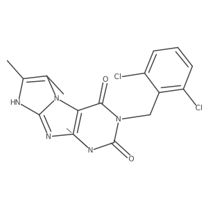 3-(2,6-dichlorobenzyl)-1,6,7-trimethyl-1H-imidazo[2,1-f]purine-2,4(3H,8H)-dione结构式