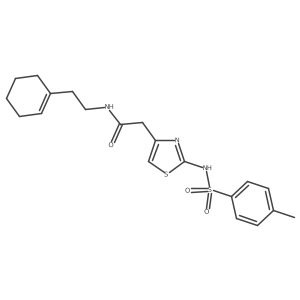 N-(2-(cyclohex-1-en-1-yl)ethyl)-2-(2-(4-methylphenylsulfonamido)thiazol-4-yl)acetamide Structure