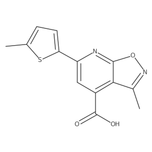 3-Methyl-6-(5-methylthiophen-2-yl)-[1,2]oxazolo[5,4-b]pyridine-4-carboxylic acid Structure