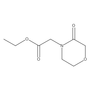 Ethyl-2-(3-oxomorpholino)acetate Structure