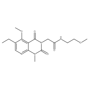 2-(6-ethyl-5-methoxy-1-methyl-2,4-dioxo-1,2-dihydropyrido[2,3-d]pyrimidin-3(4H)-yl)-N-(2-methoxyethyl)acetamide Structure
