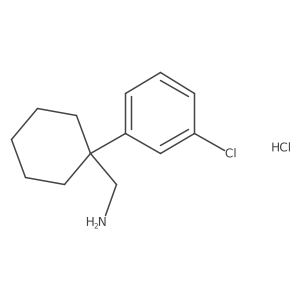 [1-(3-Chlorophenyl)cyclohexyl]methanamine hydrochloride结构式