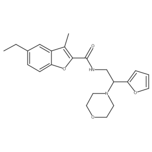 5-ethyl-N-[2-(furan-2-yl)-2-(morpholin-4-yl)ethyl]-3-methyl-1-benzofuran-2-carboxamide结构式