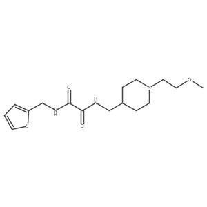 N'-{[1-(2-methoxyethyl)piperidin-4-yl]methyl}-N-[(thiophen-2-yl)methyl]ethanediamide结构式