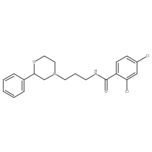 2,4-dichloro-N-(3-(2-phenylmorpholino)propyl)benzamide结构式