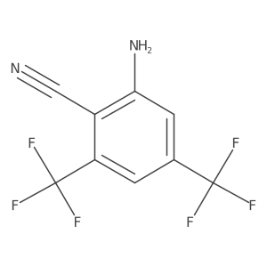 2-Amino-4,6-bis(trifluoromethyl)benzonitrile结构式