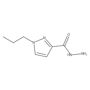 1-Propyl-1H-pyrazole-3-carboxylic acid hydrazide结构式