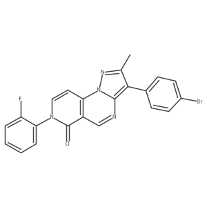 3-(4-bromophenyl)-7-(2-fluorophenyl)-2-methylpyrazolo[1,5-a]pyrido[3,4-e]pyrimidin-6(7H)-one结构式
