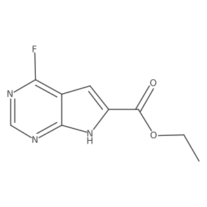 ethyl 4-fluoro-7H-pyrrolo[2,3-d]pyrimidine-6-carboxylate Structure