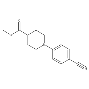 Methyl 1-(4-cyanophenyl)piperidine-4-carboxylate结构式
