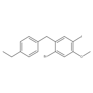1-Bromo-2-[(4-ethylphenyl)methyl]-4-iodo-5-methoxybenzene Structure