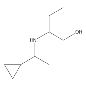 2-[(1-Cyclopropylethyl)amino]butan-1-ol结构式