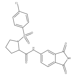 1-((4-chlorophenyl)sulfonyl)-N-(1,3-dioxoisoindolin-5-yl)pyrrolidine-2-carboxamide Structure