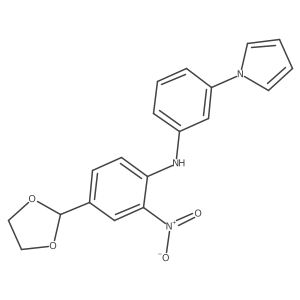 4-(2-Dioxolanyl)-2-nitro-n-(3-(1-pyrrolyl)phenyl)aniline结构式