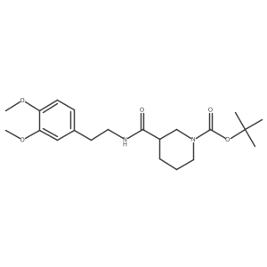 1,1-Dimethylethyl 3-[[[2-(3,4-dimethoxyphenyl)ethyl]amino]carbonyl]-1-piperidinecarboxylate结构式