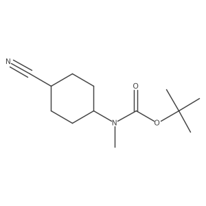 t-Butyl methyl-(4-cyanocyclohexyl)carbamate结构式
