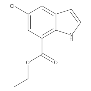 ethyl 5-chloro-1H-indole-7-carboxylate结构式