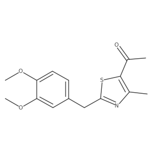 1-{2-[(3,4-Dimethoxyphenyl)methyl]-4-methyl-1,3-thiazol-5-yl}ethan-1-one Structure