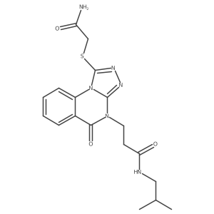 3-[1-[(2-amino-2-oxoethyl)thio]-5-oxo[1,2,4]triazolo[4,3-a]quinazolin-4(5H)-yl]-N-isobutylpropanamide Structure