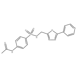 N-[4-[[[[5-(4-Pyridinyl)-1,3,4-oxadiazol-2-yl]methyl]amino]sulfonyl]phenyl]acetamide结构式