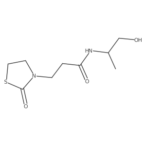n-(1-Hydroxypropan-2-yl)-3-(2-oxothiazolidin-3-yl)propanamide结构式