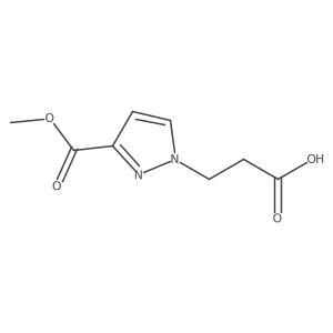 3-[3-(methoxycarbonyl)-1H-pyrazol-1-yl]propanoic acid结构式