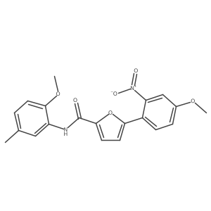 N-(2-Methoxy-5-methylphenyl)-5-(4-methoxy-2-nitrophenyl)-2-furancarboxamide Structure