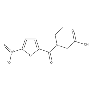 N-Ethyl-N-[(5-nitro-2-furanyl)carbonyl]glycine Structure