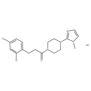 2-(2,4-dichlorophenoxy)-1-(4-(1-methyl-1H-imidazol-2-yl)piperazin-1-yl)ethanone hydrochloride Structure