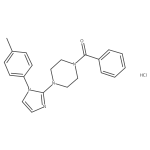 phenyl(4-(1-(p-tolyl)-1H-imidazol-2-yl)piperazin-1-yl)methanone hydrochloride结构式