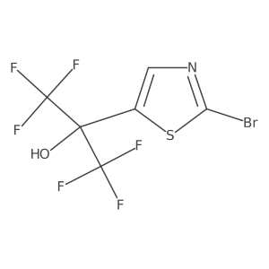 5-Thiazolemethanol, 2-bromo-alpha,alpha-bis(trifluoromethyl)- Structure