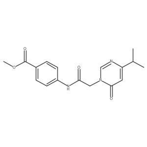 methyl 4-(2-(4-isopropyl-6-oxopyrimidin-1(6H)-yl)acetamido)benzoate Structure