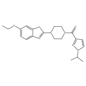 (4-(6-ethoxybenzo[d]thiazol-2-yl)piperazin-1-yl)(1-isopropyl-1H-pyrazol-3-yl)methanone Structure