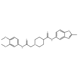 1-(2-((3,4-dimethoxyphenyl)amino)-2-oxoethyl)-N-(2-methylbenzo[d]thiazol-5-yl)piperidine-4-carboxamide结构式