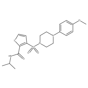 3-{[4-(4-methoxyphenyl)piperazin-1-yl]sulfonyl}-N-(propan-2-yl)thiophene-2-carboxamide结构式
