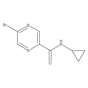 5-Bromo-N-cyclopropylpyrazine-2-carboxamide Structure